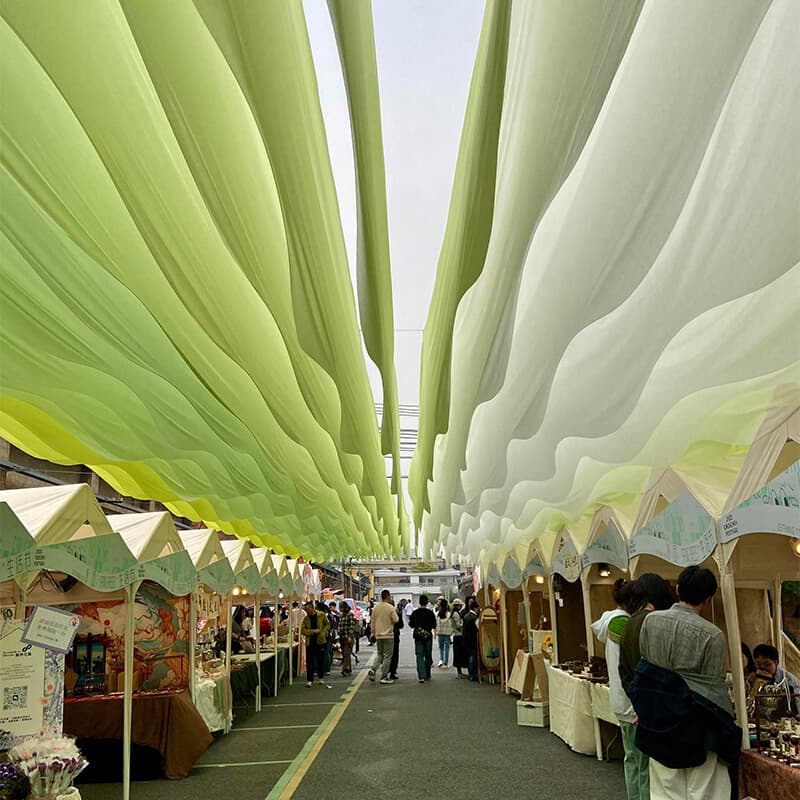 Trendy Wind-Moving Ceiling Gauze for Restaurants, B&Bs, Hotels, Outdoor Scenic Spots, and Seaside Decor