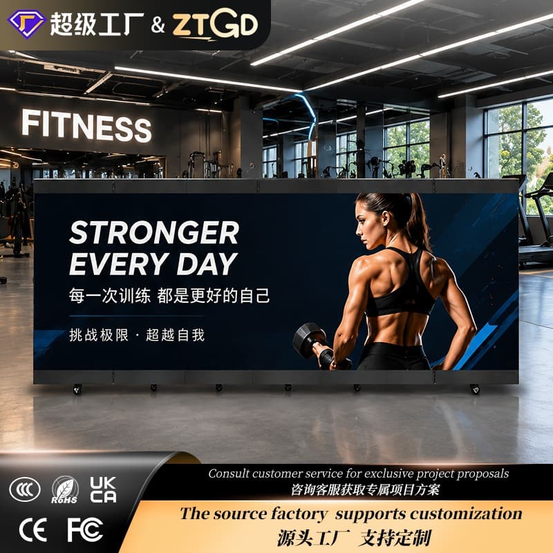LED Foldable Screen Indoor Foldable Display for Hotels, Shopping Malls, Supermarkets, Exhibition Halls, Trade Shows, Full-Color Advertising LED Front Desk Screen