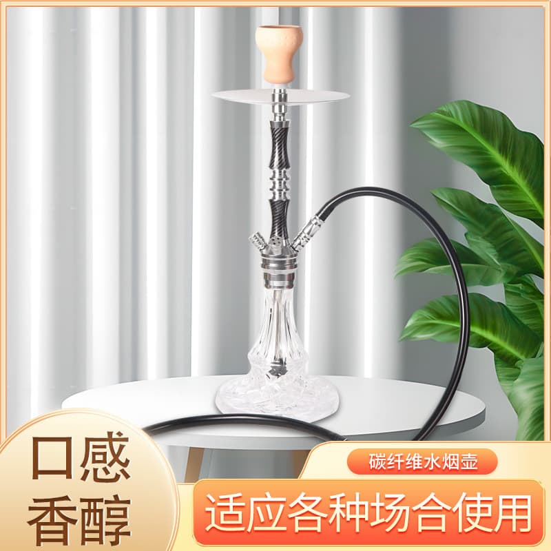 Cross-border hot-selling Arabian hookah hot model water filter tobacco bottle full set of accessories luminous bottle manufacturer wholesale spot