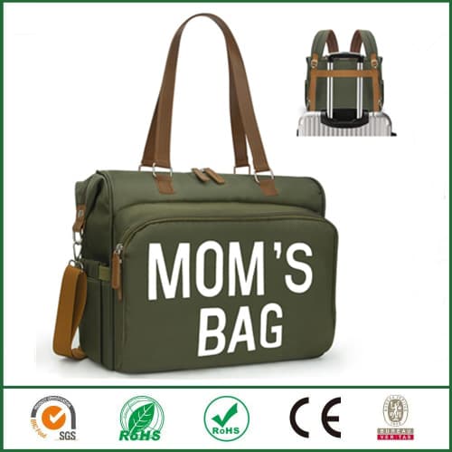 Fashionable waterproof mommy bag, hospital diaper, durable backpack, large capacity maternity bag, four-in-one diaper bag