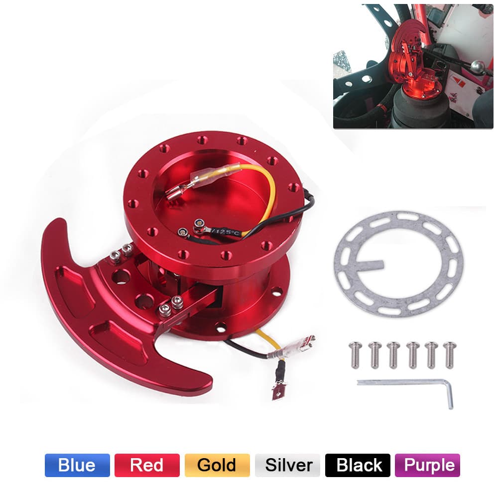 Works Bell New Steering Wheel Quick Release Hub, Tiltable and Flip Quick Release Hub, Car Modified Steering Wheel
