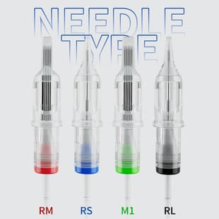 New Tattoo Needle Cartridge Multi-Size 20-Pack Short Needles for Tattoo Pen Machine Compatible Eyebrow Tattoo Needles