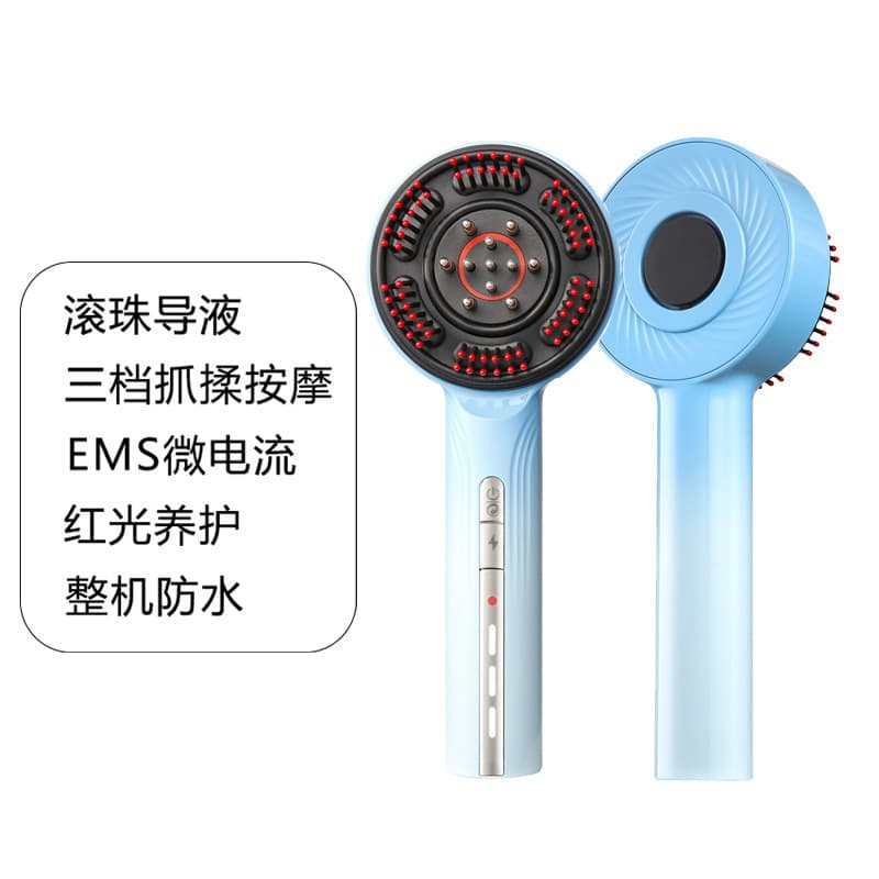New Ultrasonic Red Light Microcurrent Hair Growth Comb Hair Growth Device Scalp Applicator Essential Oil Electric Head Massage Comb
