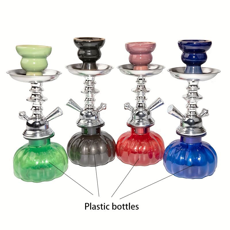 Cross-border Hot Selling Stock Small Single-Hose Portable Hookah Bottle Wholesale Export Plastic Hookah Accessories
