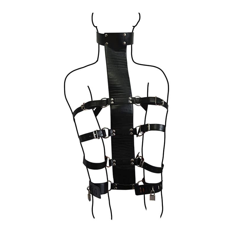 SM Pleasure Collar Reverse Back Restraint Strap Handcuff Bondage BDSM Discipline Toy Adult Product