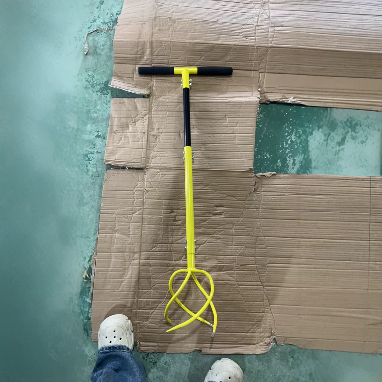 Manual Hand Cultivator Tiller Detachable Large Claw Garden Claw Tool Long Handle Steel Tiller Lawn Soil Loosening