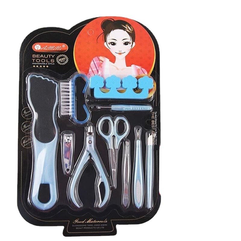 In Stock Nail Tool Kit Beauty Set Manicure Set Suction Card 6-Piece Set Factory Wholesale