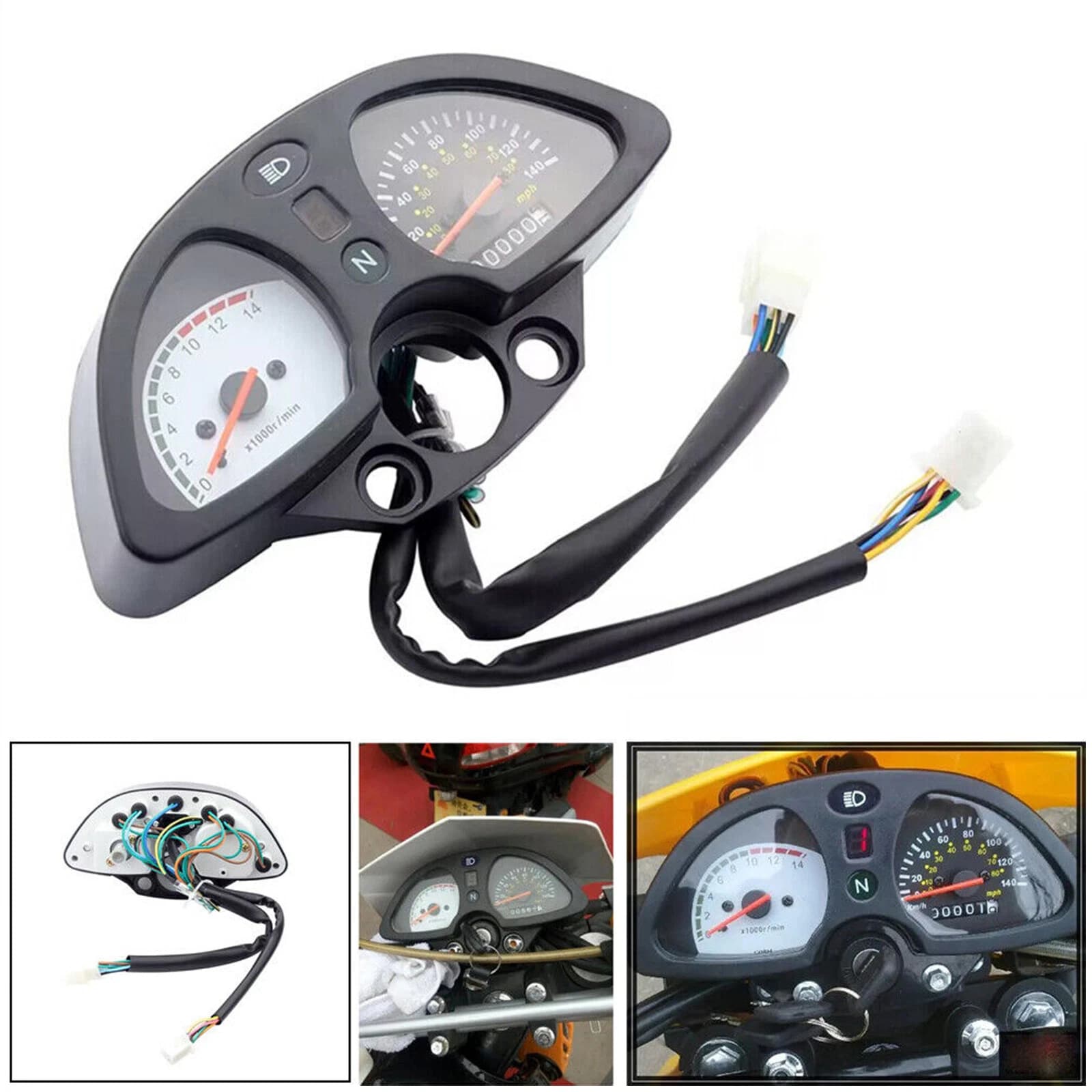 Motorcycle Parts Compatible with ZONGSHEN LONCIN LIFAN IRBIS TTR250 Instrument Odometer Speedometer