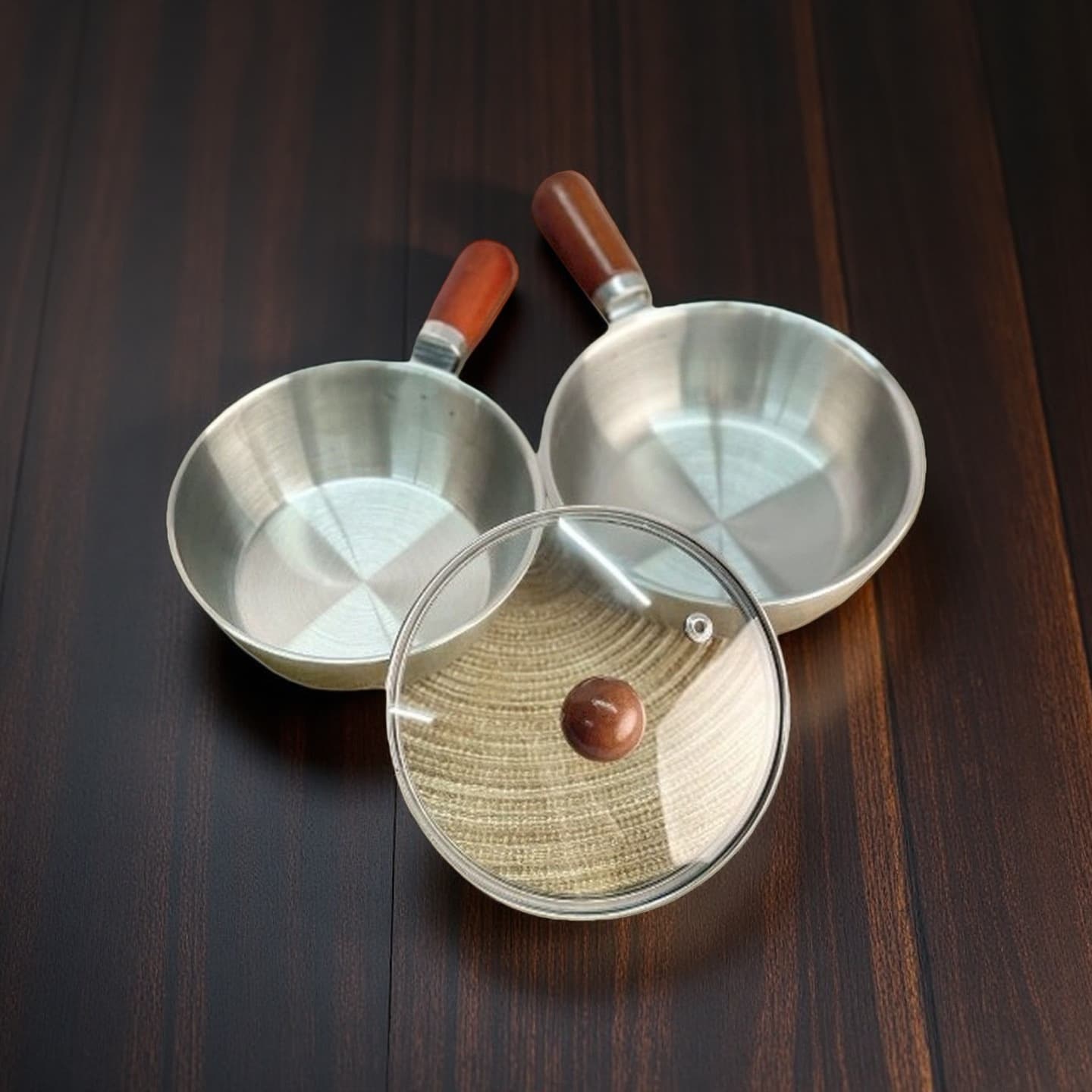 Stainless steel instant noodle pot, single-serving mini pot, high-value peach wood snack pot, small cooking pot, baby food pot