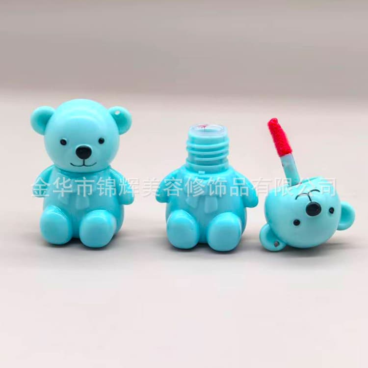 Cute bear-shaped lipstick for children, suitable for export only. Coloring lip gloss.
