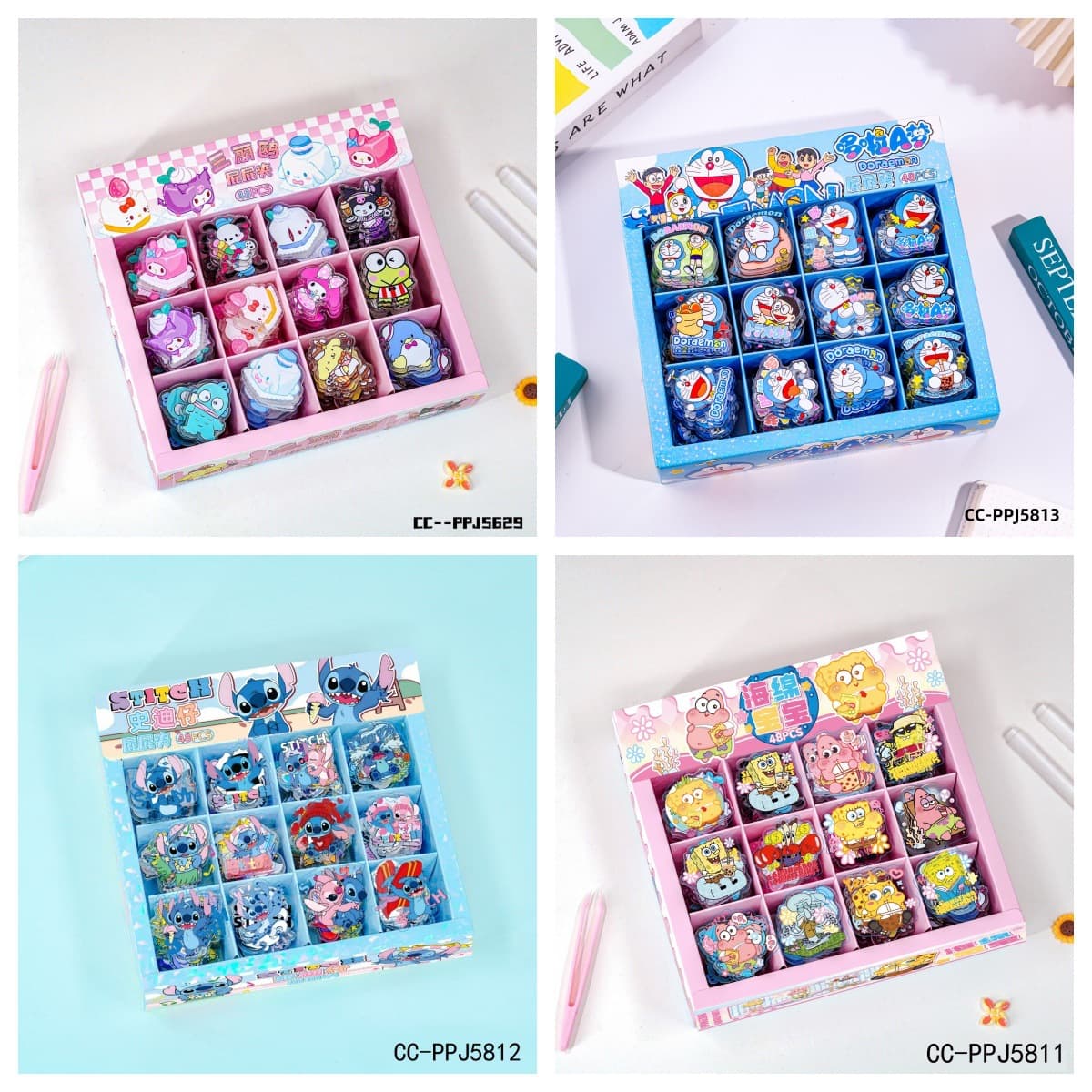 New Sanrio Series Butt Clip Secondary Element Cartoon Anime Series PP Clip Student Snack Book Small Clips