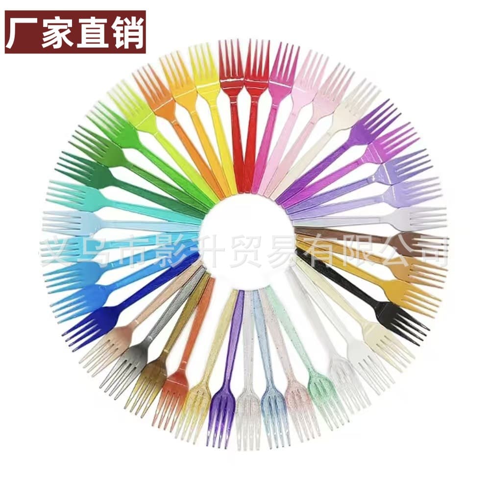 Manufacturer Direct Sales Disposable Cutlery, Party Supplies, Plastic Forks and Spoons, Cross-border Sourcing