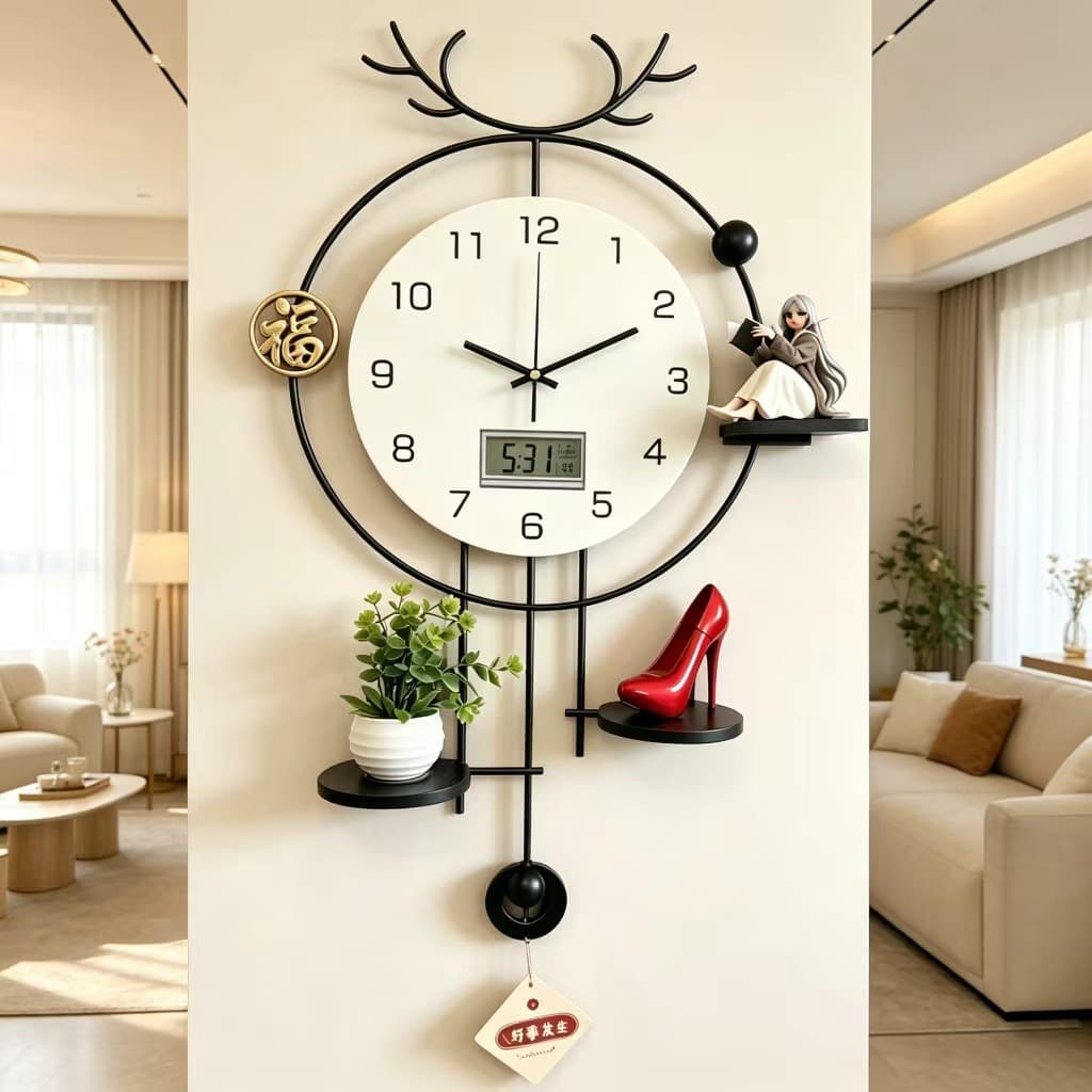 New Modern Creative Clock Premium Living Room Wall Clock Silent Fashion Modern Decoration Large Wall Clock