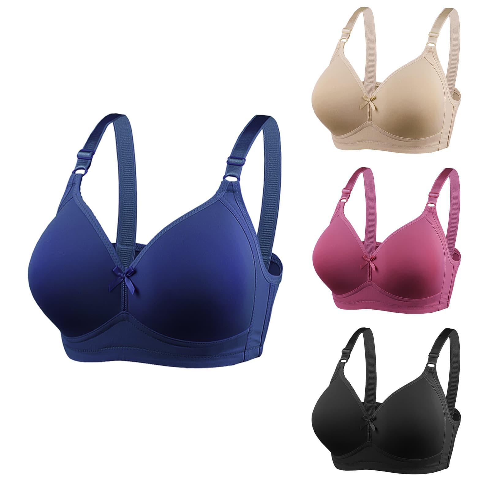 Cross-Border New Underwear, Plus Size Bra D Cup Thin Wire-Free Smooth Push-Up Sexy Bra for Plus Size Women