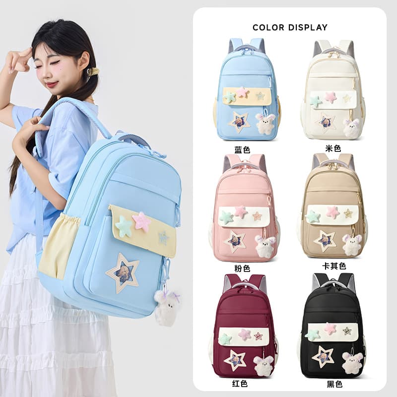 Cross-border Large Capacity Backpack for Women Minimalist Lightweight Premium Backpack for Middle School High School Students Couples Campus Backpack