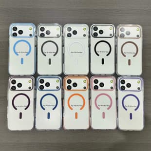 Two-Tone High Transparency Magnetic Phone Case for iPhone 17 / 17 Pro / 17 Pro Max / 17 Air