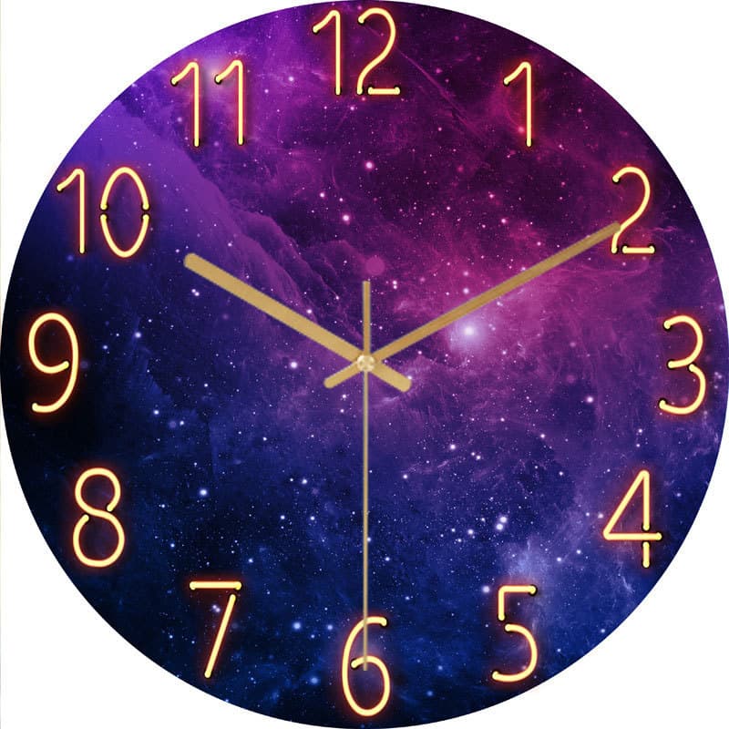 Glass Material Silent Quartz Clock for Living Room Customizable Decorative Pointer Digital Display Battery Powered Wall Clock
