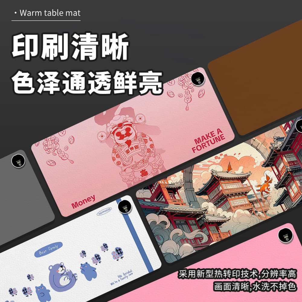 Cartoon Heating Mouse Pad, Desktop Heating Mat for Office Computer, Warm Desk Mat for Homework, In Stock Hand Warmer