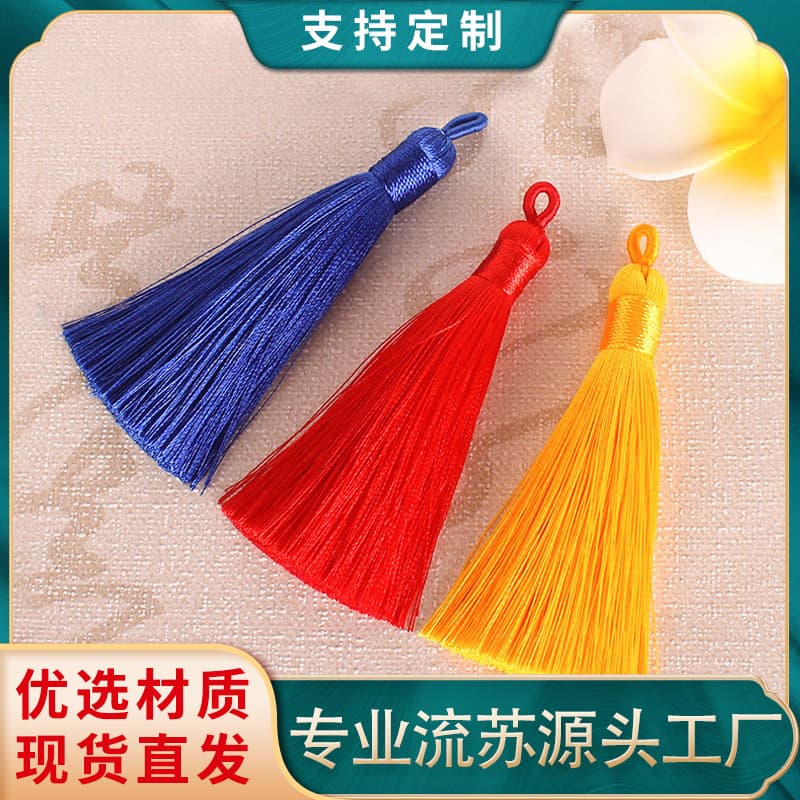 Factory direct DIY semi-finished tassel 8cm pull loop tassel Chinese knot bookmark accessory sachet small tassel accessory pendant