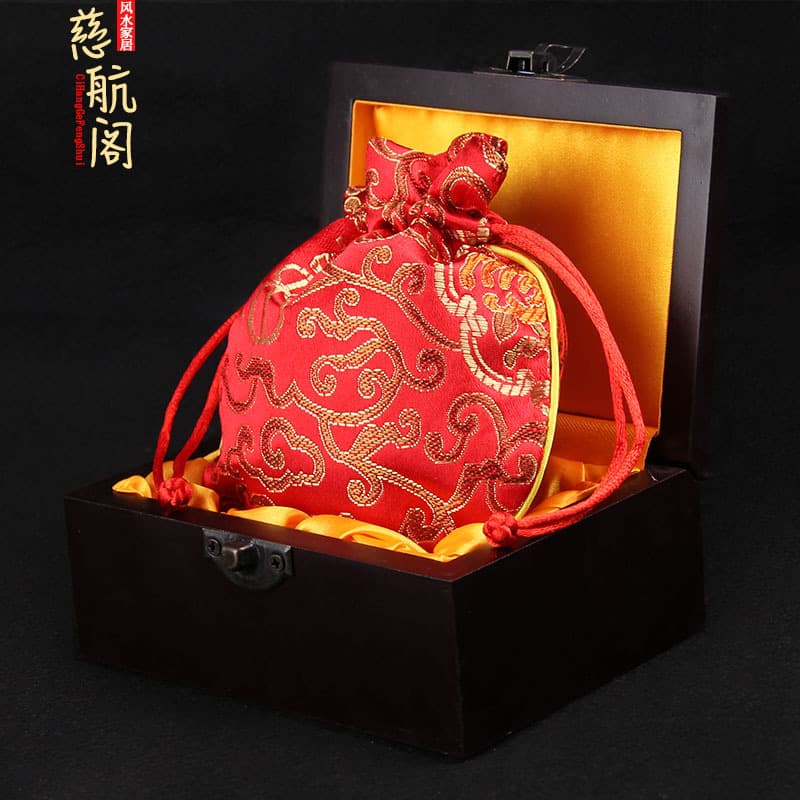 2026 Year of the Horse General Wen Zhe Tai Sui Amulet Pouch, Zodiac Horse, Rat, Ox, Rabbit, Rooster Birth Year Tai Sui Blessing Bag Brocade Box