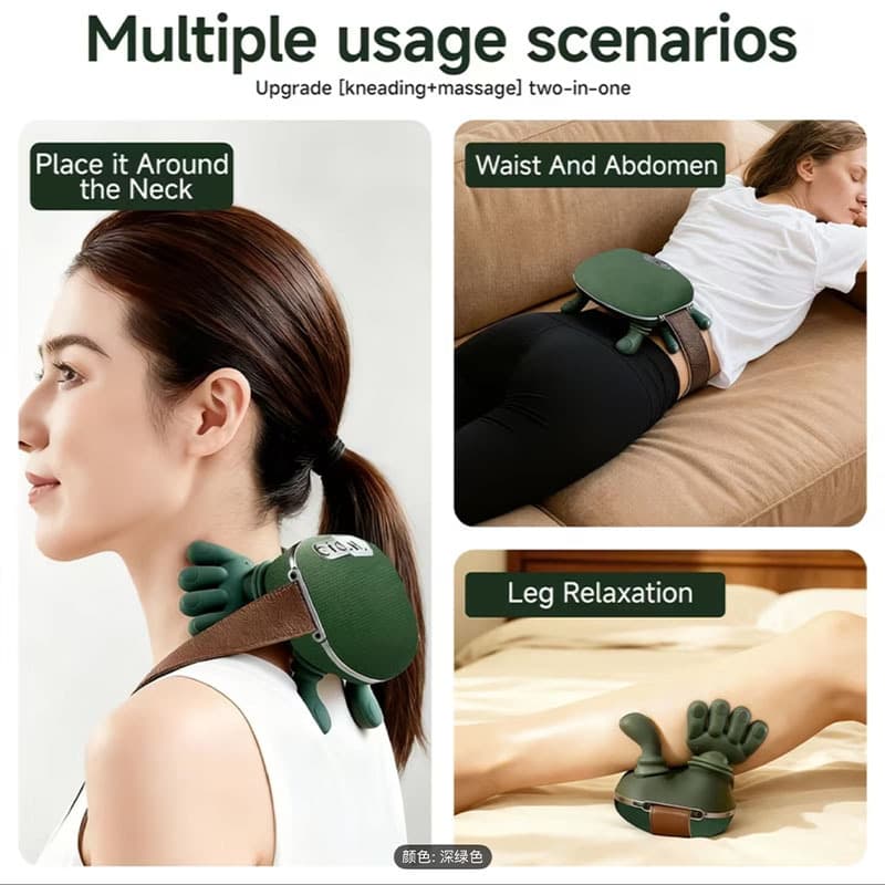 Simulated Five-Finger Cervical Massager, Multi-Functional Shoulder and Neck Kneading Massager, Trapezius Muscle Relief, Home Use, Ideal Gift