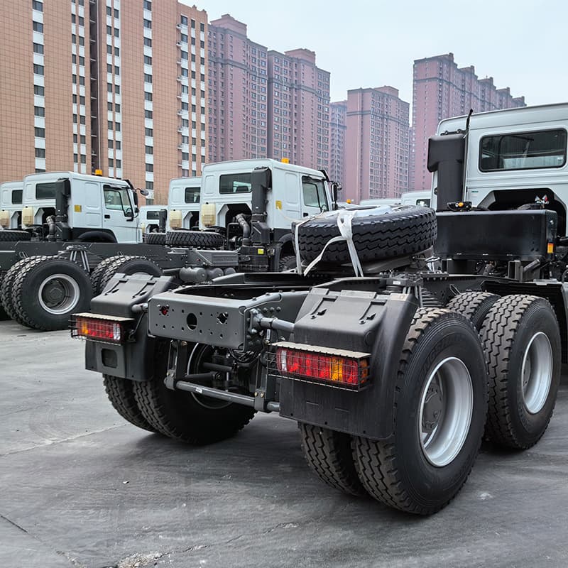 Sold to Africa: HOWO Trailer Head, Used 10-Wheel Freight Truck Head, 380HP Container Transport Tractor