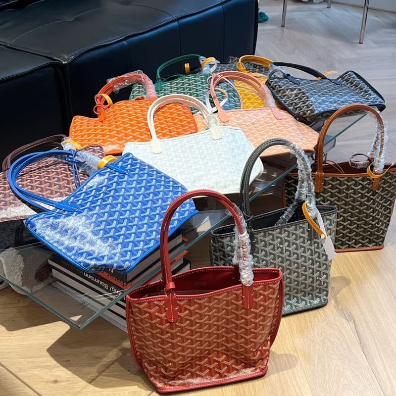 Goyard Mini Shopping Tote Bag for Women, Classic Shopping Bag with Reversible Letter Pattern