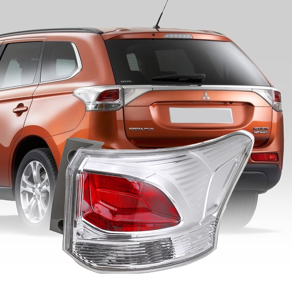 Compatible with Mitsubishi Outlander 2013/2014/2015 Rear Tail Light Half Assembly, Reverse Light Housing, Left/Right Brake Light Cover