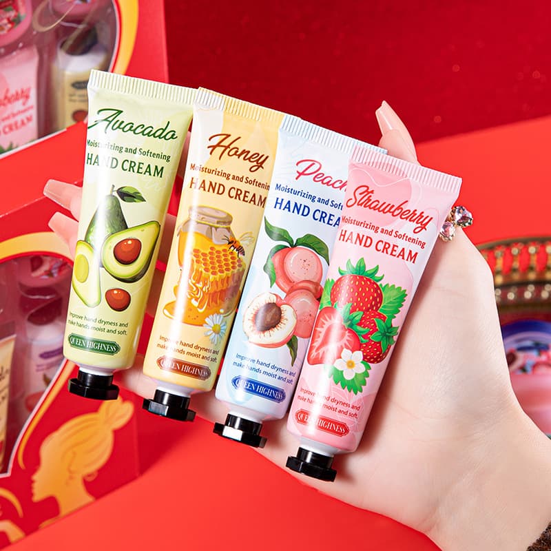 QUENN HIGHNESS Lip Mask & Hand Cream 8-Piece Set, Moisturizing Hand Cream for Autumn and Winter, Anti-Cracking