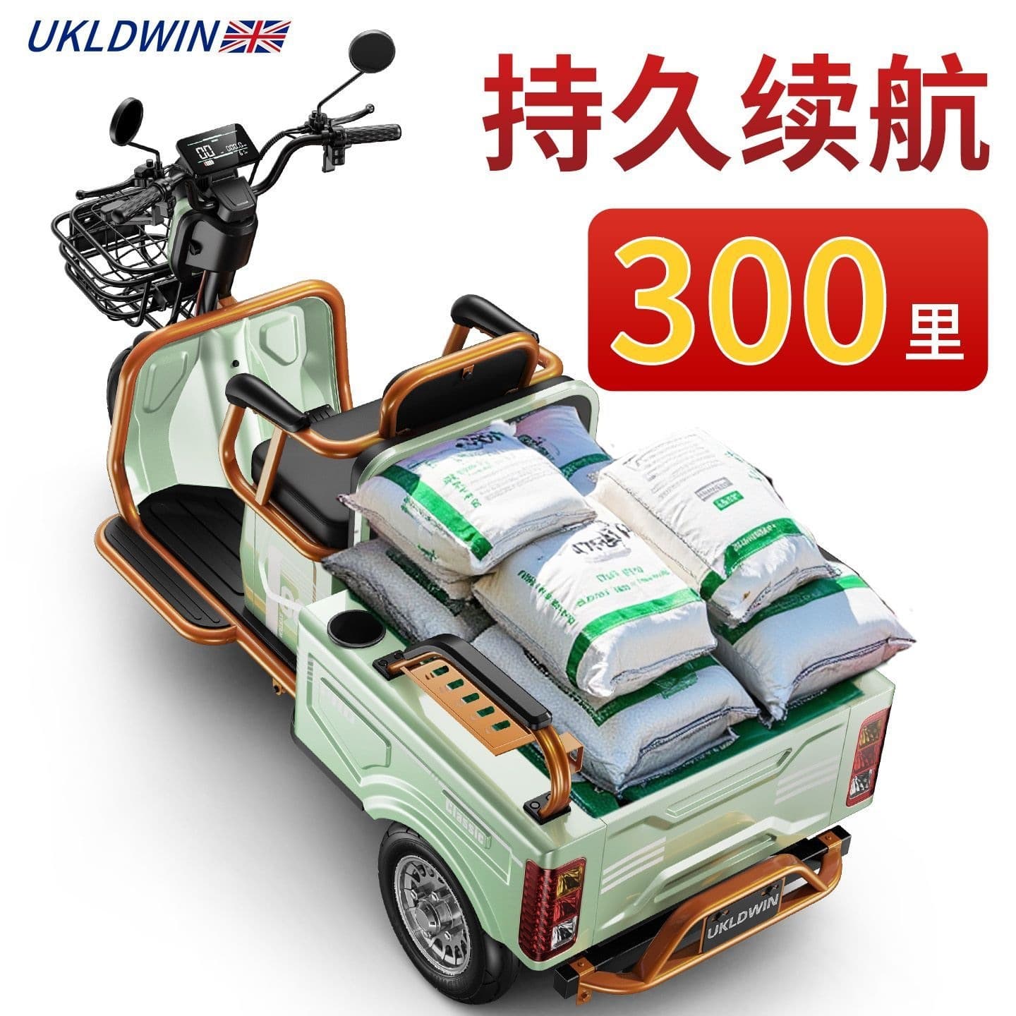 Passenger and cargo dual-use high-power mountain climbing king electric tricycle for adults and old people to transport battery cars to pull goods new model