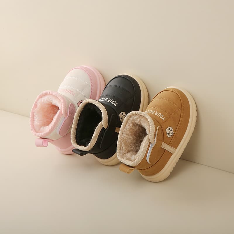 Children's Snow Boots 2025 Winter Anti-Slip with Fleece Lining Girls' Cotton Shoes, Boys' Snow Boots, Waterproof Baby Warm Boots