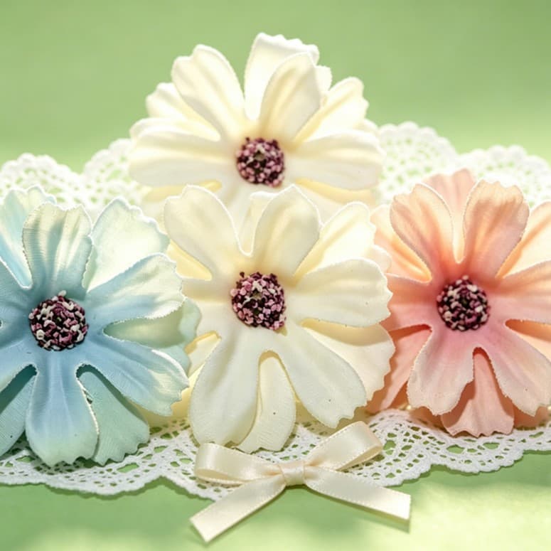 Simulation Flowers, DIY Handmade Flower Garland Material, Silk Flower Fake Flower Wedding Decoration, Six-Petal Flower Opera Head Flower Wholesale