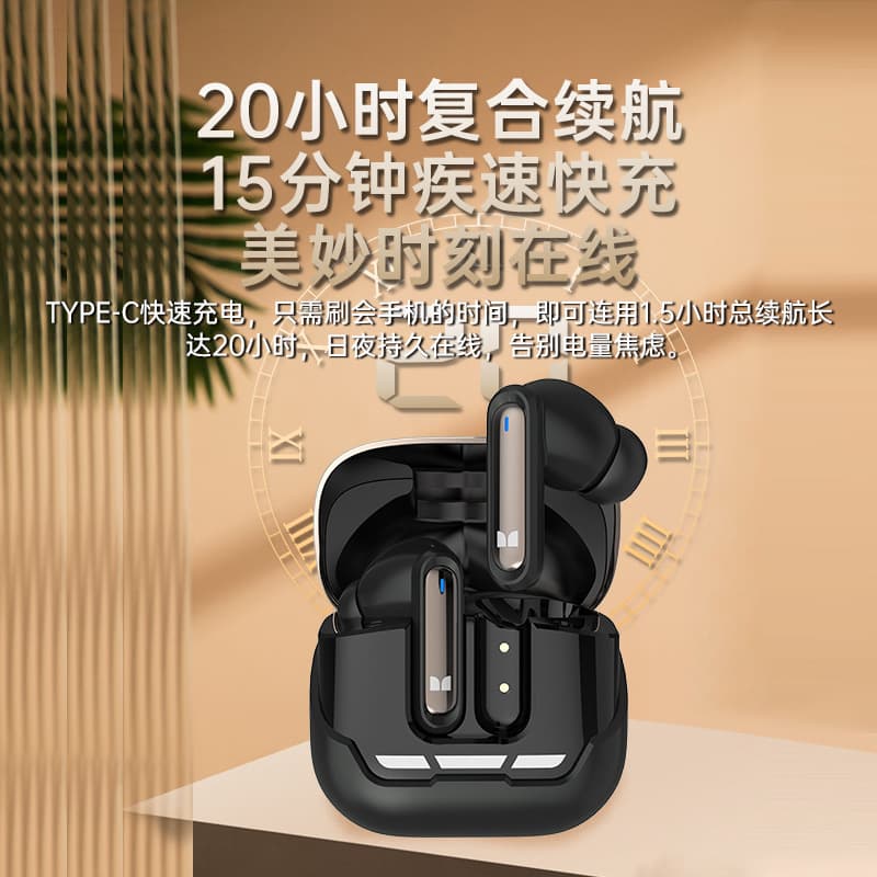 MONSTER/MONSTER cross-border new wireless ear clip sports wireless Bluetooth headset noise reduction super long battery life