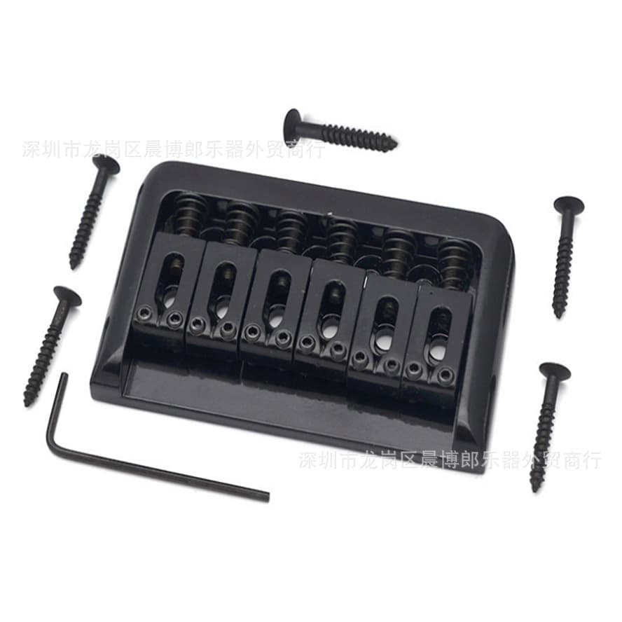 Guitar Bass Accessories Electric Guitar Tailpiece Bridge 6-String Guitar Tailpiece 6-String Guitar Bridge Silver
