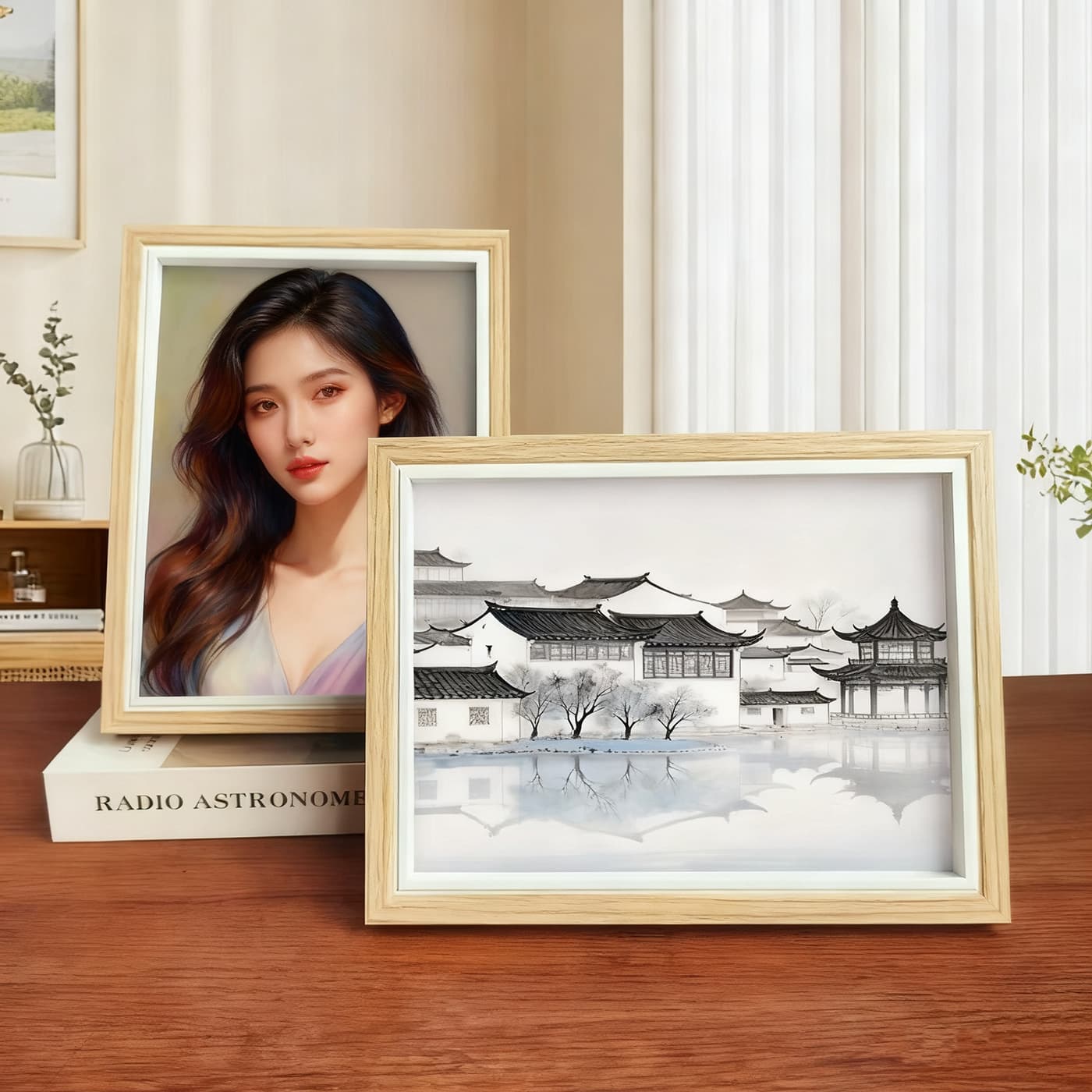 Simple Wooden Picture Frame MDF Frame 6x8 7x9 8x10 10x12 A4 Photo Frame Sketch Calligraphy Mounting Frame Wholesale