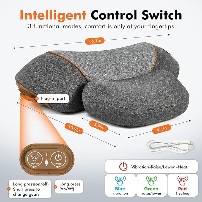 Cross-border Foreign Trade English Version Cervical Pillow Specialized for Sleeping Spinal Massage Non-traction Heating Repair