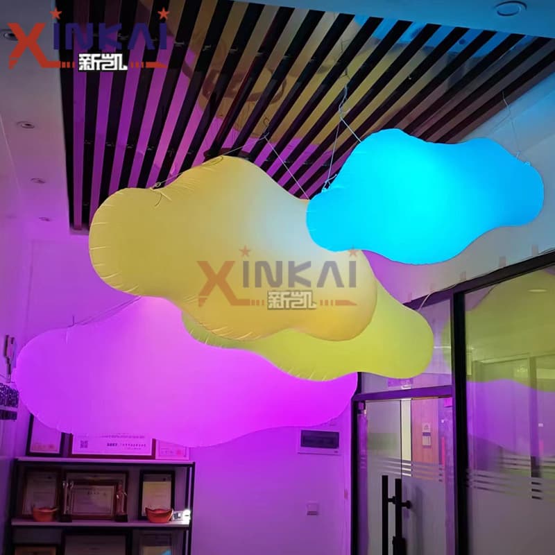 Outdoor camping base Internet celebrity beauty check-in base decorative inflatable lighting simulation pvc light cloud inflatable