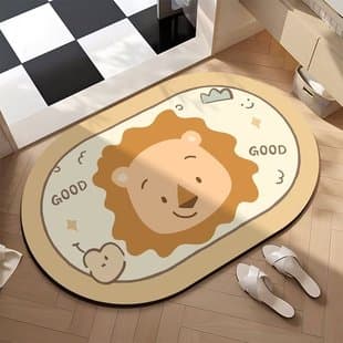 Cartoon diatom mud carpet, absorbent non-slip carpet, bathroom hand-washable carpet