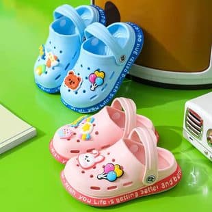 Children's Summer Slippers Closed Toe Clog Shoes 1-6 Years Toddler Soft Sole Non-Slip Infant Baby Sandals Wholesale