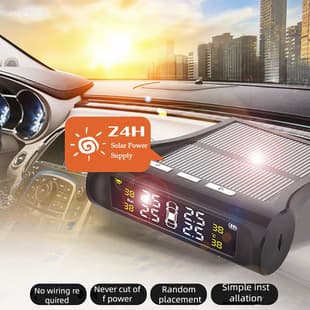 T1 Car Tire Pressure TPMS External/Internal Wireless Solar Pressure Sensor Tire Pressure Detection Monitor