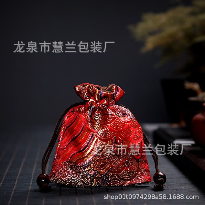 Wenwan storage bag wholesale plus velvet beads bracelet bag manufacturer jewelry handmade storage bag customization