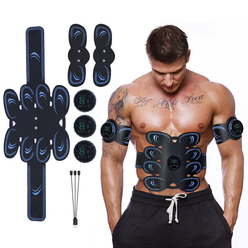 EMS Abdominal Muscle Stimulator Belt, Abdominal Trainer, Fitness Equipment for Home Use, Fat Burning Massage Belt