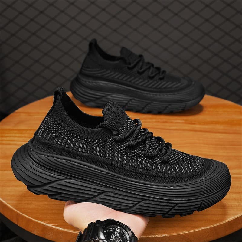 Men's Shoes 2025 Spring New Trend Sports Shoes Knit Breathable Skate Shoes Casual Men's Autumn Work Shoes Cloth Shoes