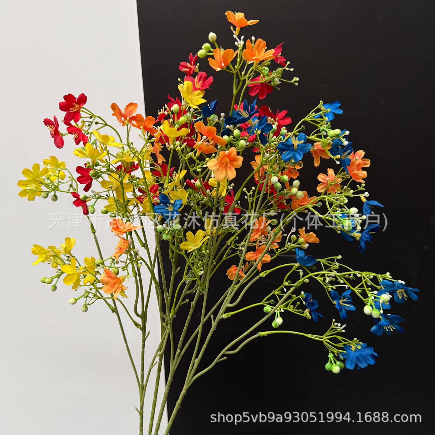 Colorful small floral simulation flower forest wedding wedding flower arrangement fake flower shopping mall event shop window layout landscaping
