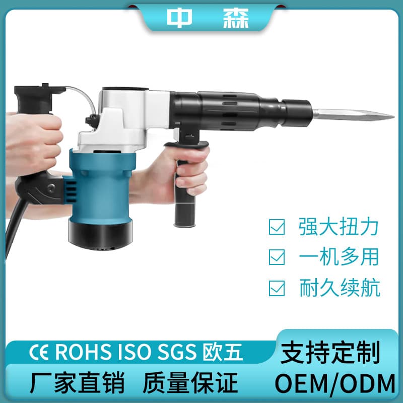 0810 Electric Pick, High-Power Multi-functional Hammer Drill, 110V/220V Handheld Plug-in Electric Pick and Impact Drill (Two-in-One)