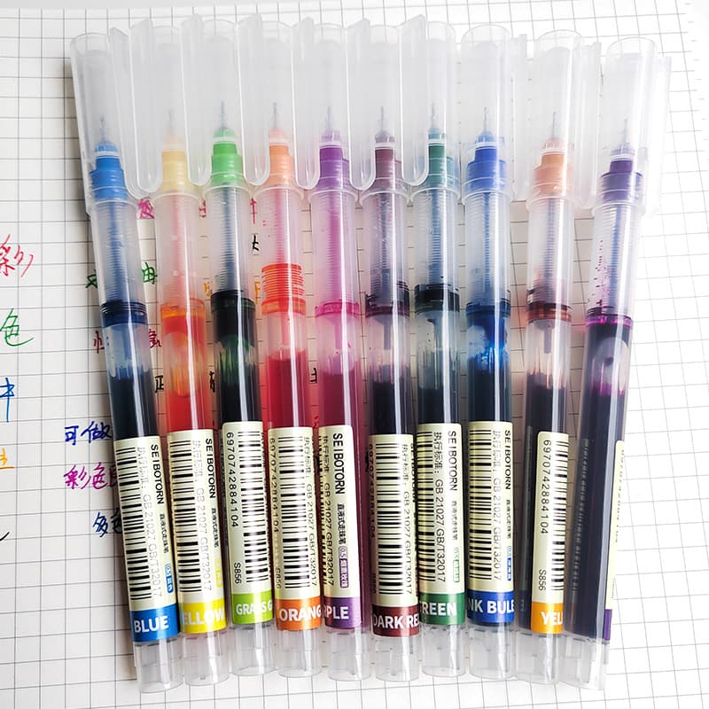 Hot Selling Colored Straight Liquid Pen Student Key Mark Gel Pen DIY Color Painting Pen