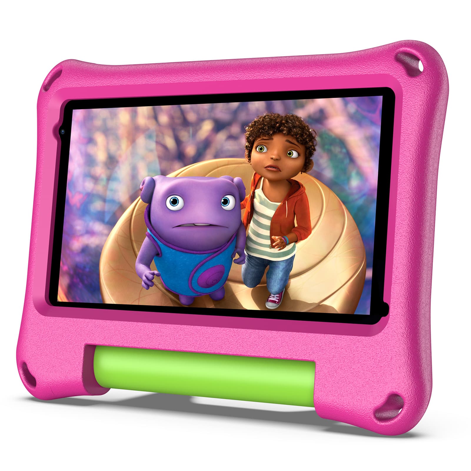 In Stock Cross-Border Supply 7-Inch Educational Kids Tablet with Protective Silicone Case and 360-Degree Rotating Handle Stand