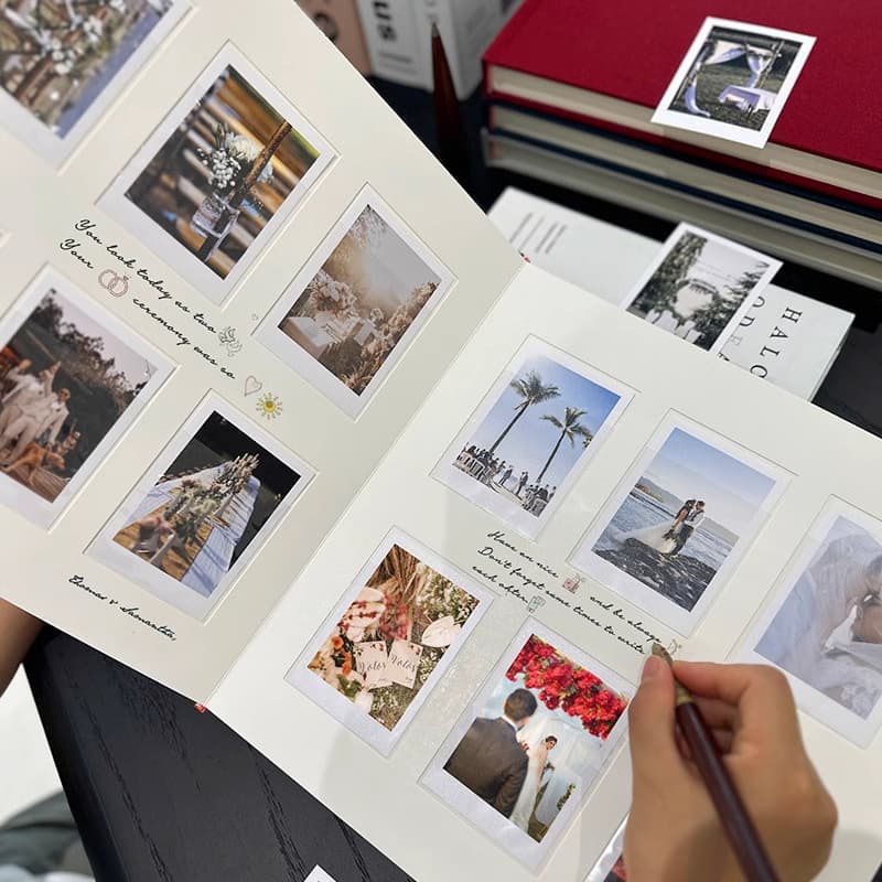 Fujifilm Instax Mini 3-Inch DIY Handwritten Photo Album Wedding Guestbook Message Book 3D Pocket Photo Album Storage Album