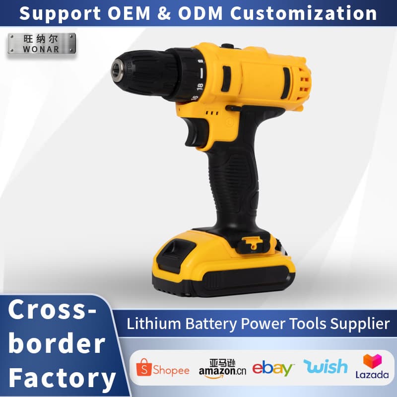 Foreign trade Cordless Drill two-speed hand electric drill cross-border multi-function electric screwdriver high-power lithium electric drill
