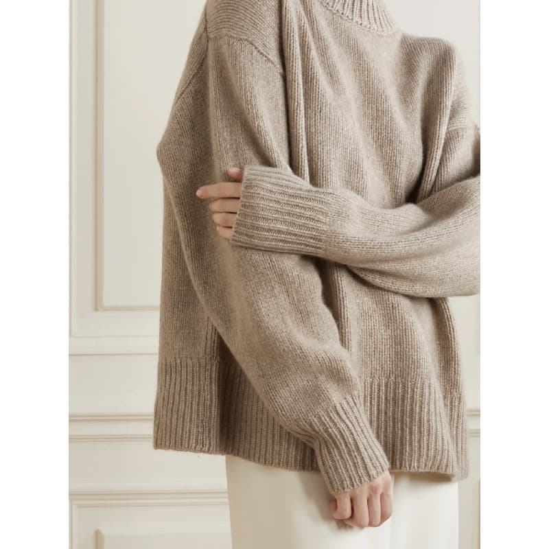 Shenzhen Nanyou classic ROW style basic wool blend loose oversized lazy style sweater